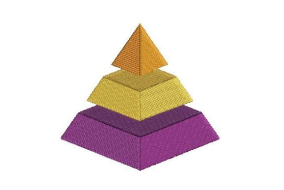 3D Pyramind Embroidery Design